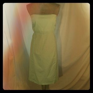 The Gap Pale Aqua Cotton Strapless Sundress